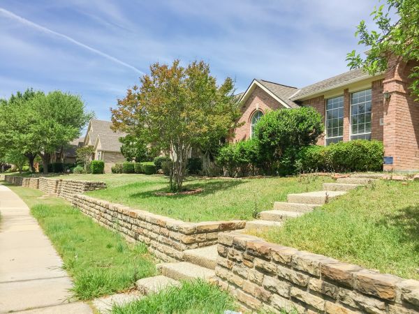 Sloped Yard Landscaping in Suwanee