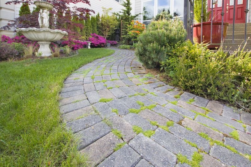 Brick paver pathway