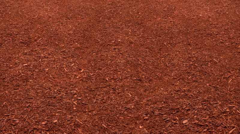 Red Mulch Installation